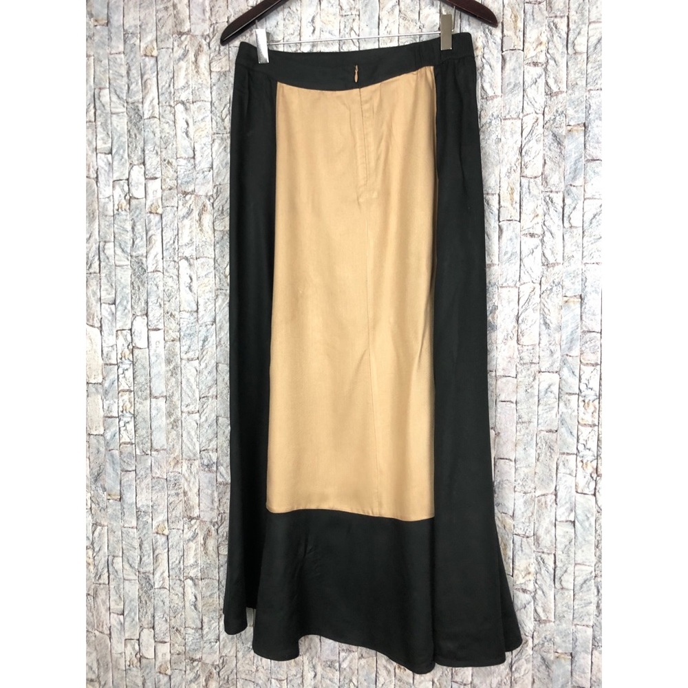 Soft Surroundings Black Colorblock Maxi Skirt